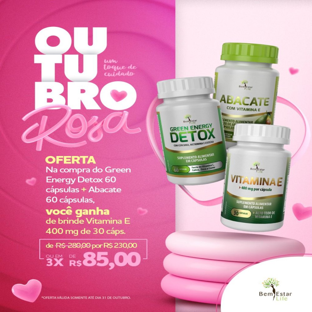 GREEN ENERGY +ABACATE 60 BRINDE VITAMINA E