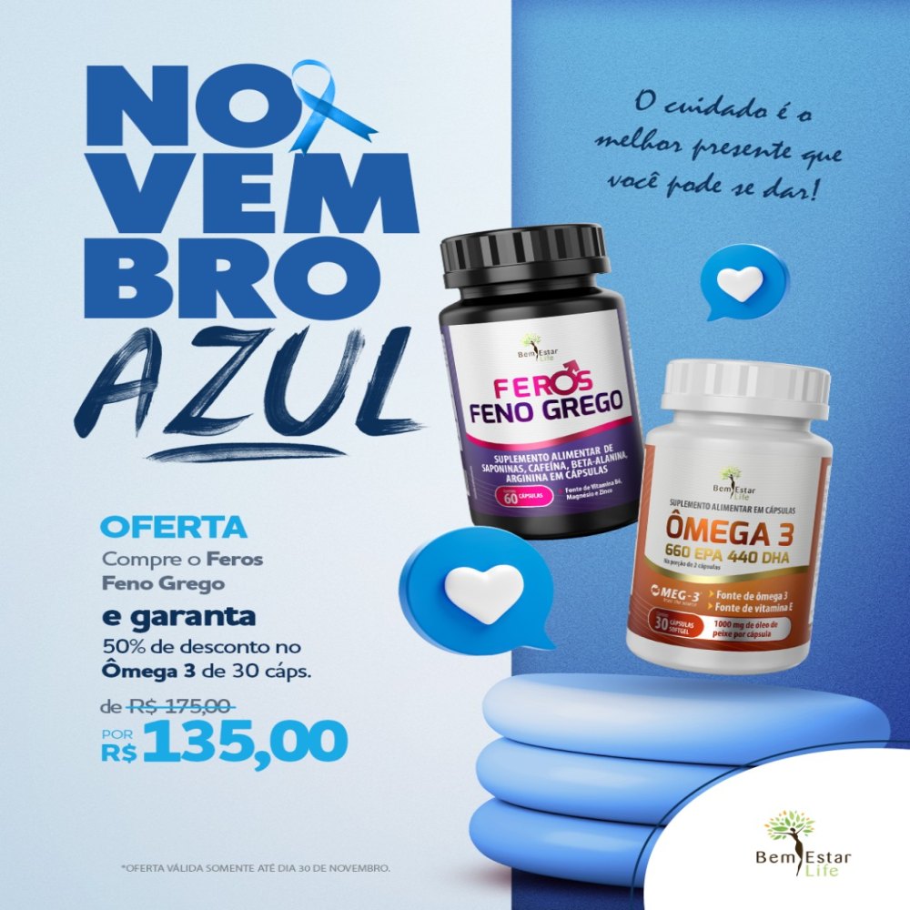 FEROS +50% OMEGA 3 COM 30 CAPSULAS 