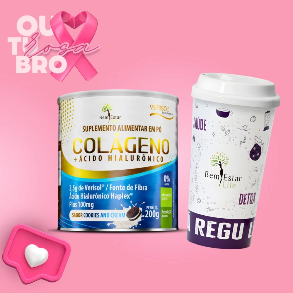 COLÁGENO VERISOL SABOR COOKIES PRESENTE COPO ROXO