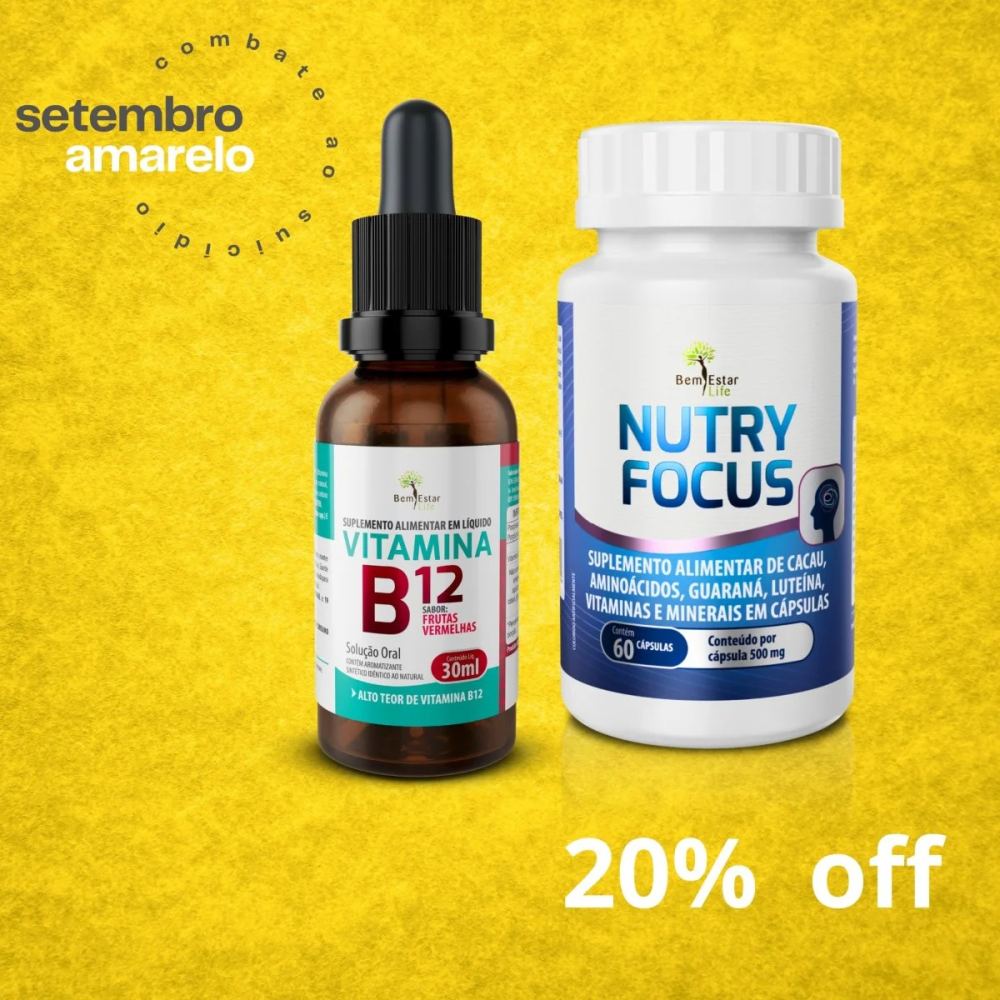 NUTRY FOCUS -  60 CÁPSULAS + VITAMINA B12 GOTA 